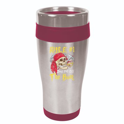 Boating Captain Pirates Funny Pirate Dont Fall Off The Boat 16oz Travel Tumbler