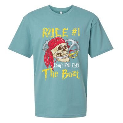 Boating Captain Pirates Funny Pirate Dont Fall Off The Boat Sueded Cloud Jersey T-Shirt
