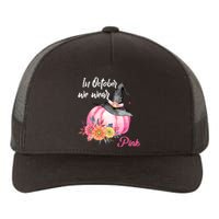 Breast Cancer Pumpkin Witch Yupoong Adult 5-Panel Trucker Hat