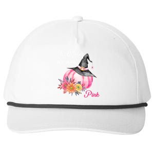 Breast Cancer Pumpkin Witch Snapback Five-Panel Rope Hat