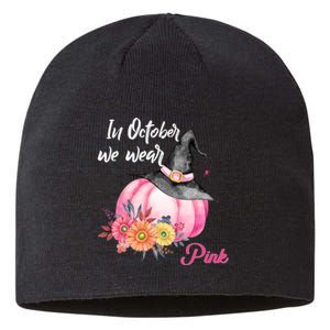 Breast Cancer Pumpkin Witch Sustainable Beanie