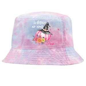 Breast Cancer Pumpkin Witch Tie-Dyed Bucket Hat