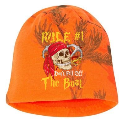 Boating Captain Pirates Funny Pirate Dont Fall Off The Boat Gift Kati - Camo Knit Beanie