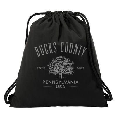 Bucks County Pa Vintage Design Souvenir Drawstring Bag