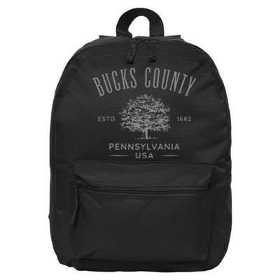 Bucks County Pa Vintage Design Souvenir 16 in Basic Backpack