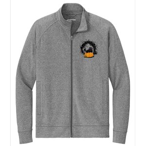 Boo Cat Pumpkin Halloween Theres Some Horrors In House Vibe Meaningful Gift Stretch Full-Zip Cadet Jacket