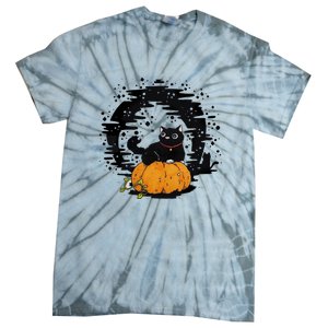 Boo Cat Pumpkin Halloween Theres Some Horrors In House Vibe Meaningful Gift Tie-Dye T-Shirt