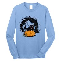 Boo Cat Pumpkin Halloween Theres Some Horrors In House Vibe Meaningful Gift Long Sleeve Shirt