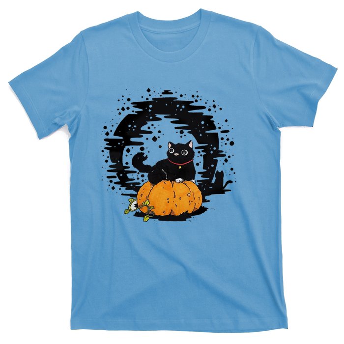 Boo Cat Pumpkin Halloween Theres Some Horrors In House Vibe Meaningful Gift T-Shirt