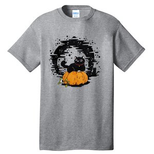 Boo Cat Pumpkin Halloween Theres Some Horrors In House Vibe Meaningful Gift Tall T-Shirt