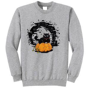 Boo Cat Pumpkin Halloween Theres Some Horrors In House Vibe Meaningful Gift Tall Sweatshirt