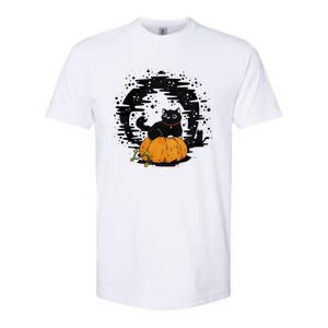 Boo Cat Pumpkin Halloween Theres Some Horrors In House Vibe Meaningful Gift Softstyle CVC T-Shirt