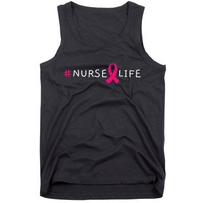 Breast Cancer Pink Awareness Ribbon Nurse Medical Worker Tank Top