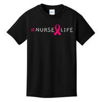 Breast Cancer Pink Awareness Ribbon Nurse Medical Worker Kids T-Shirt