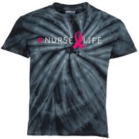 Breast Cancer Pink Awareness Ribbon Nurse Medical Worker Kids Tie-Dye T-Shirt