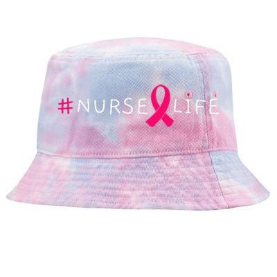 Breast Cancer Pink Awareness Ribbon Nurse Medical Worker Tie-Dyed Bucket Hat