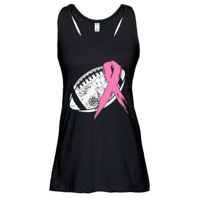 Breast Cancer Pink Ribbon Football Awareness Costume Ladies Essential Flowy Tank