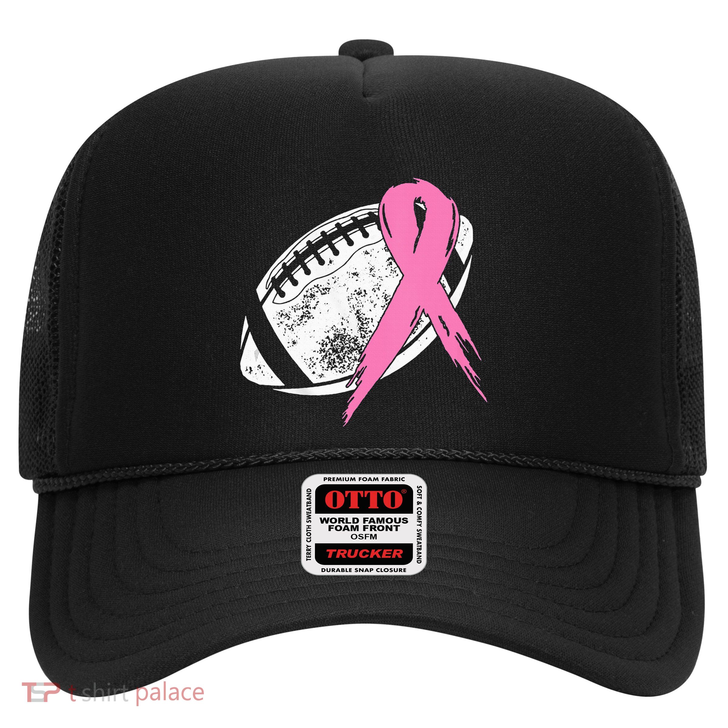 Breast Cancer Pink Ribbon Football Awareness Costume Trucker Hat