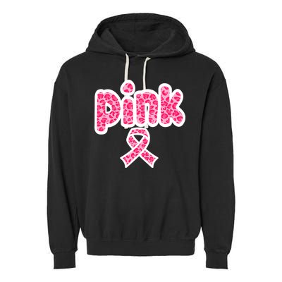 Breast Cancer Pink Ribbon Awareness Garment-Dyed Fleece Hoodie