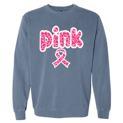 Breast Cancer Pink Ribbon Awareness Garment-Dyed Sweatshirt