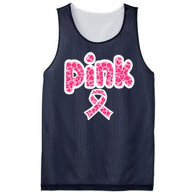 Breast Cancer Pink Ribbon Awareness Mesh Reversible Basketball Jersey Tank