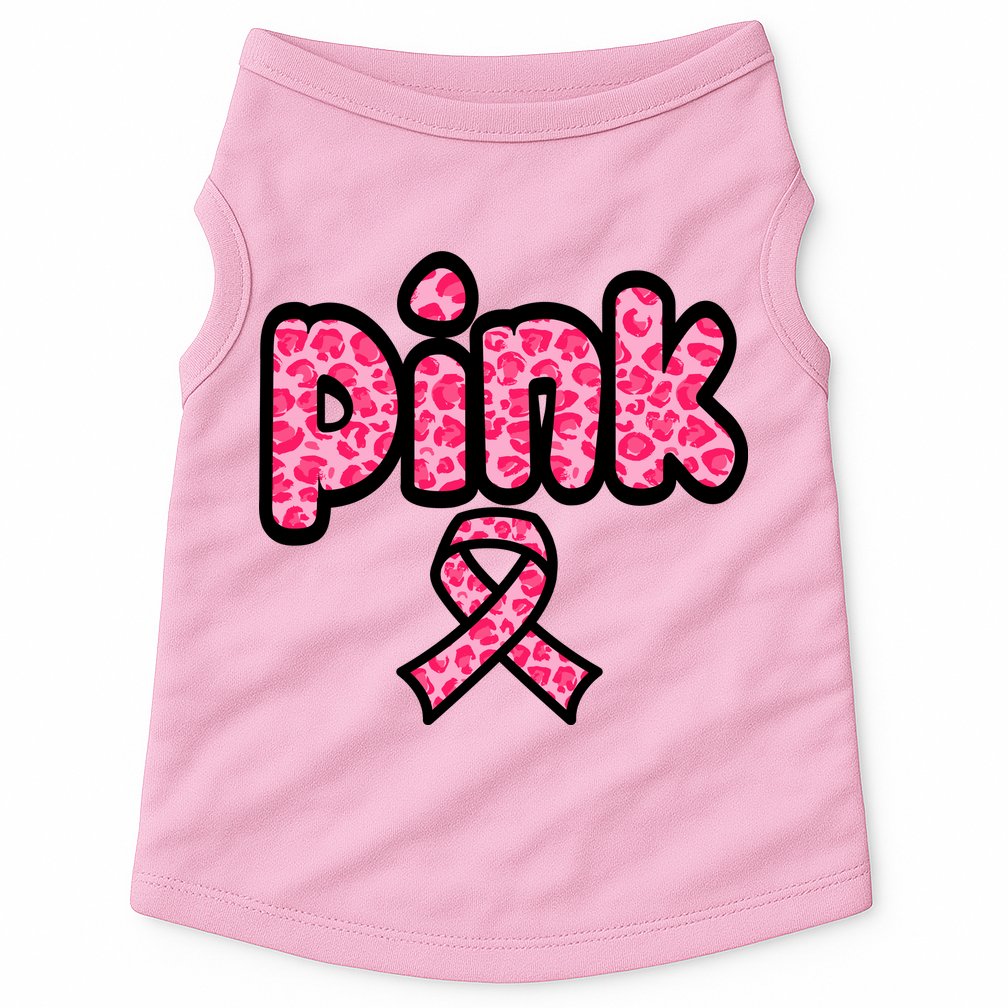 Breast Cancer Pink Ribbon Awareness Doggie Tank