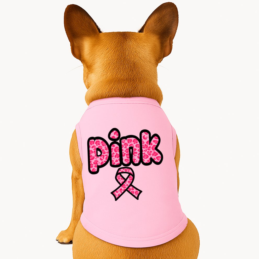 Breast Cancer Pink Ribbon Awareness Doggie Tank