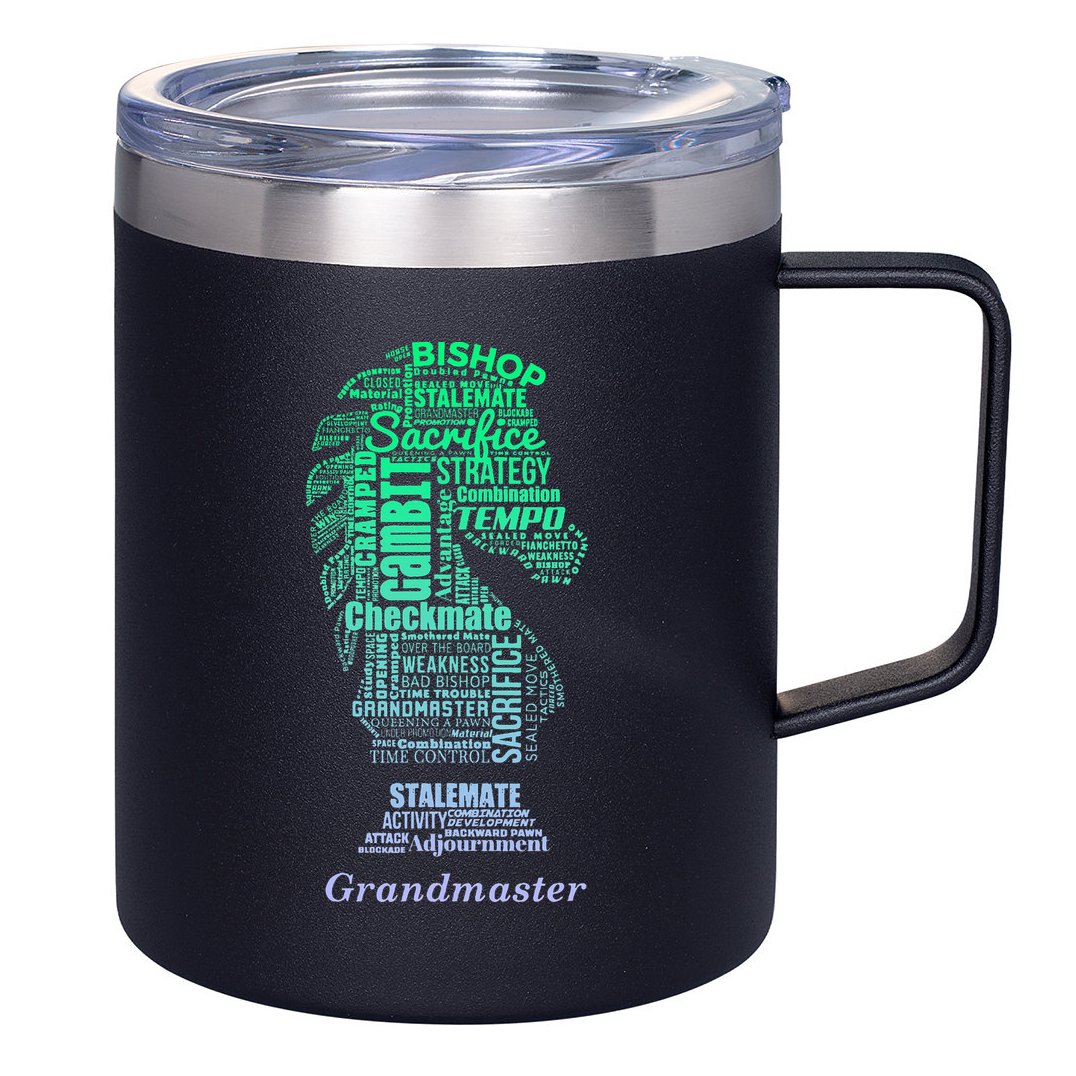 Bishop Chess Piece Group Costume Chess Club Chess Board 12oz Stainless Steel Coffee Mug