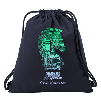 Bishop Chess Piece Group Costume Chess Club Chess Board Drawstring Bag