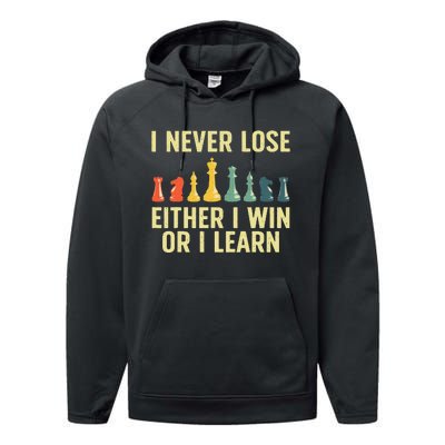 Best Chess Player For Board Game Chess Lover Performance Fleece Hoodie