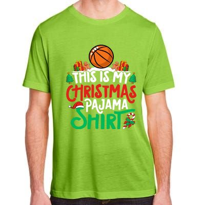 Basketball Christmas Pajama Gift Basketball Xmas Party Gift Adult ChromaSoft Performance T-Shirt