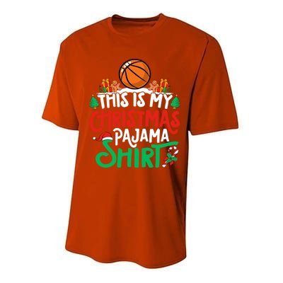 Basketball Christmas Pajama Gift Basketball Xmas Party Gift Performance Sprint T-Shirt