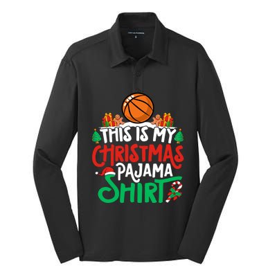 Basketball Christmas Pajama Gift Basketball Xmas Party Gift Silk Touch Performance Long Sleeve Polo