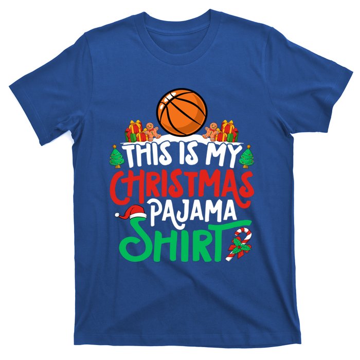 Basketball Christmas Pajama Gift Basketball Xmas Party Gift T-Shirt