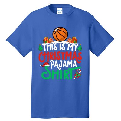 Basketball Christmas Pajama Gift Basketball Xmas Party Gift Tall T-Shirt