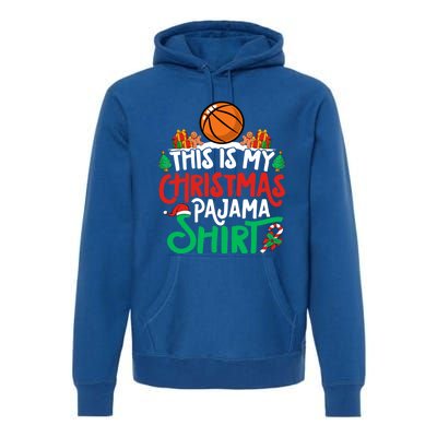 Basketball Christmas Pajama Gift Basketball Xmas Party Gift Premium Hoodie