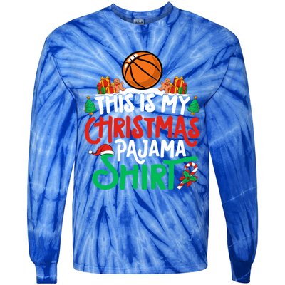 Basketball Christmas Pajama Gift Basketball Xmas Party Gift Tie-Dye Long Sleeve Shirt