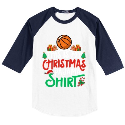 Basketball Christmas Pajama Gift Basketball Xmas Party Gift Baseball Sleeve Shirt