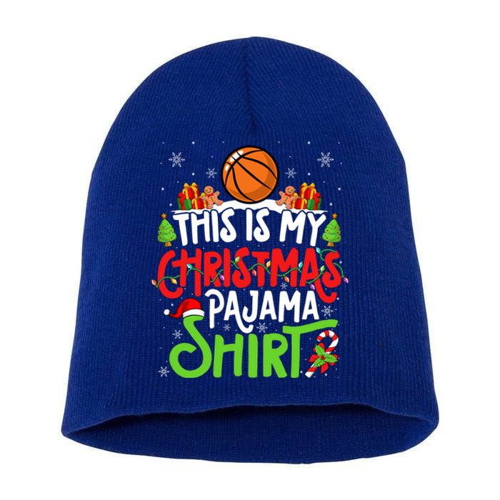 Basketball Christmas Pajama Meaningful Gift Xmas Party Basketball Gift Short Acrylic Beanie