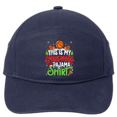 Basketball Christmas Pajama Meaningful Gift Xmas Party Basketball Gift 7-Panel Snapback Hat