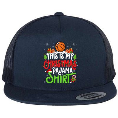 Basketball Christmas Pajama Meaningful Gift Xmas Party Basketball Gift Flat Bill Trucker Hat