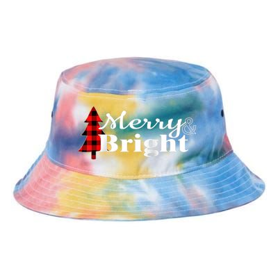 Buffalo Check Plaid Merry And Bright Christmas Holiday Raglan Baseball Tie Dye Newport Bucket Hat