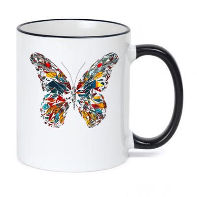 Butterfly Colourful Polygon Art Animal Butterfly 11oz Black Color Changing Mug