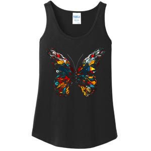 Butterfly Colourful Polygon Art Animal Butterfly Ladies Essential Tank