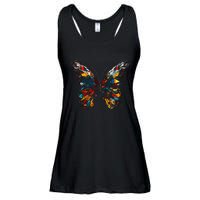 Butterfly Colourful Polygon Art Animal Butterfly Ladies Essential Flowy Tank