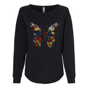 Butterfly Colourful Polygon Art Animal Butterfly Womens California Wash Sweatshirt