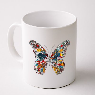 Butterfly Colourful Polygon Art Animal Butterfly Coffee Mug