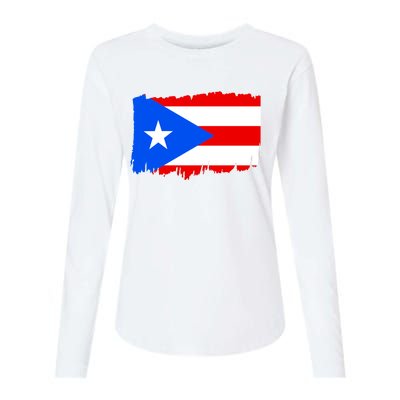 Boricua | Cute Pr Puerto Rican Pride Nuyorican Flag Ladies Rico Womens Cotton Relaxed Long Sleeve T-Shirt