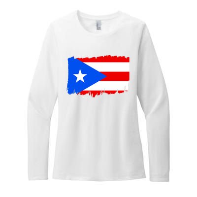 Boricua | Cute Pr Puerto Rican Pride Nuyorican Flag Ladies Rico Womens CVC Long Sleeve Shirt