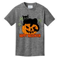 Black Cat Pumpkin Halloween Day Sublimation Retro Halloween Kids T-Shirt